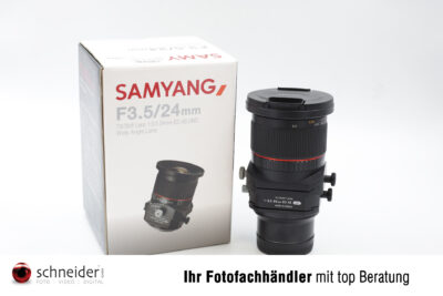 Samyang 24mm Objektiv gebraucht, erhältlich bei Foto Schneider